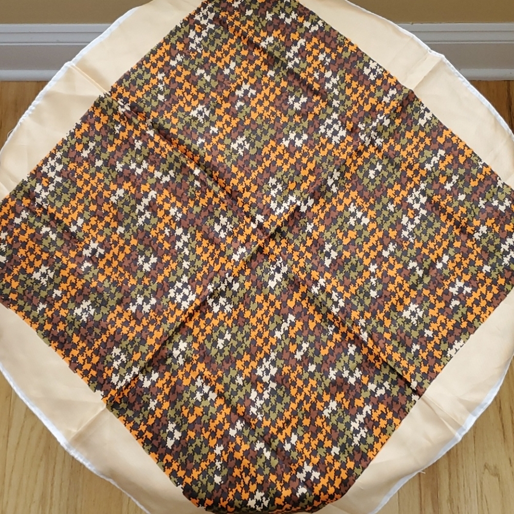 Vintage Satin Scarf Houndstooth Accessory 🐧 2 for $10